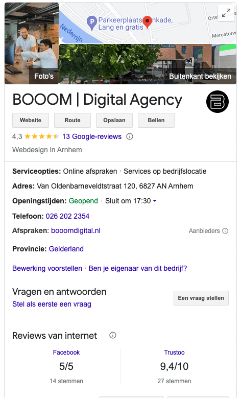 Google My Business BOOOM Digital